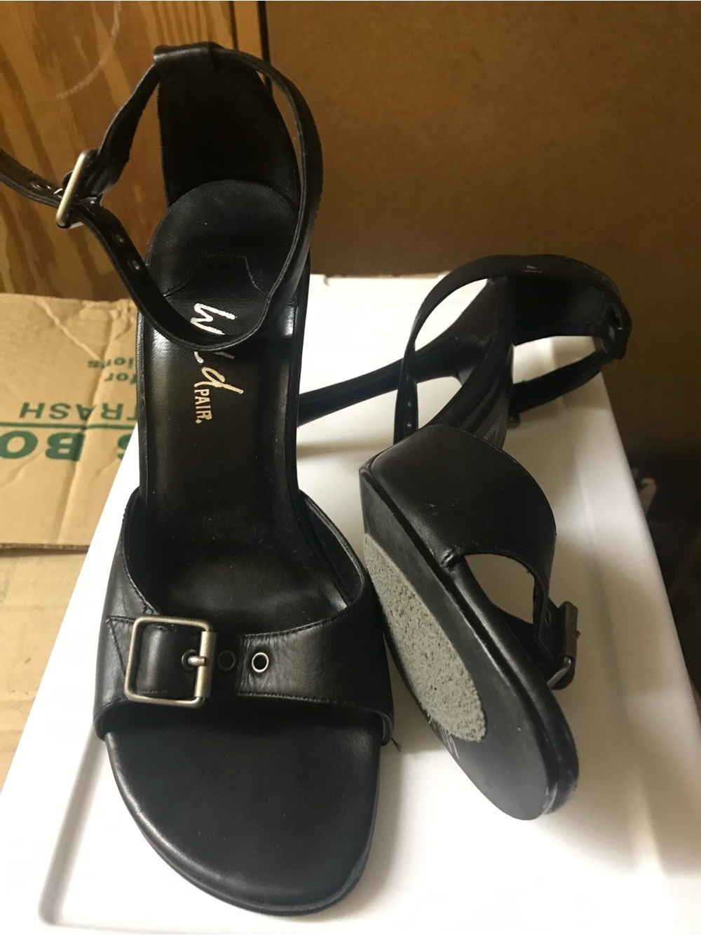 wet n wild Black Ankle-Strap Heels